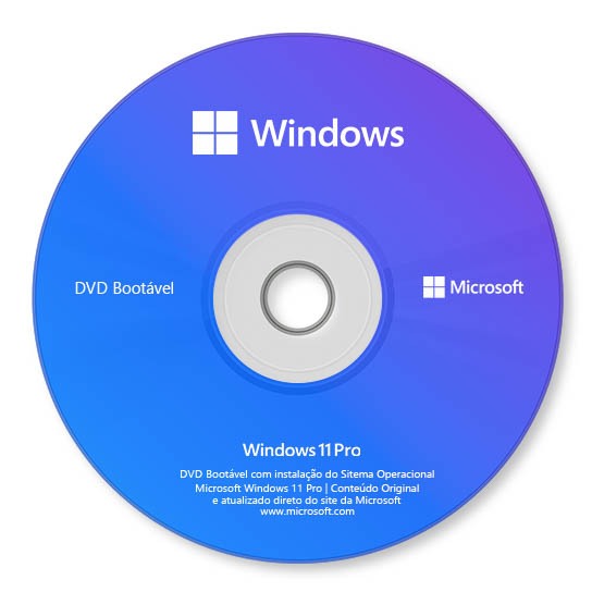 DVD Windows 11 Pro + Licença Vitalicia