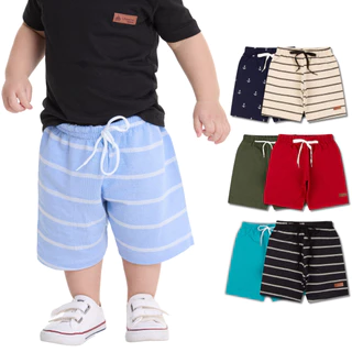 Kit Sortido 5 Bermudas Infantil Bebê Menino 1 ao 10
