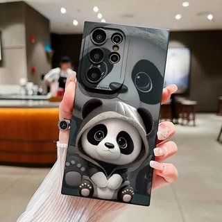 Capinha Capa Para S22 Ultra S23 Ultra S24 Ultra Urso Panda Pandinha Case Protetora Anti Impacto