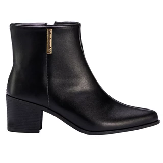 Bota Feminina Bico Fino Cano Médio Salto Grosso Shekinah Lançamento Tendência Confort Moda Fashion