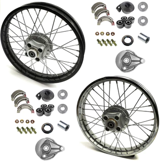 Roda Traseira Completa + Espelho + Rolamento + Retentor + Espelho + Cinta Raios 4mm ou 3,5mm - Cg 125 Bolinha / Titan / Today 79 a 99 / ML 125 / Turuna / Xls 125