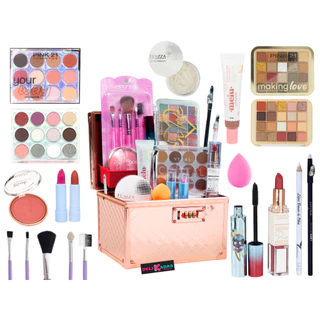 Maleta De Maquiagem Completa 32 Sombras Ruby Rose Mais Blush