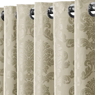 Cortina Jacquard Palha Sala E Quarto 3,00 mts X 2,60mts Tecido Importado3