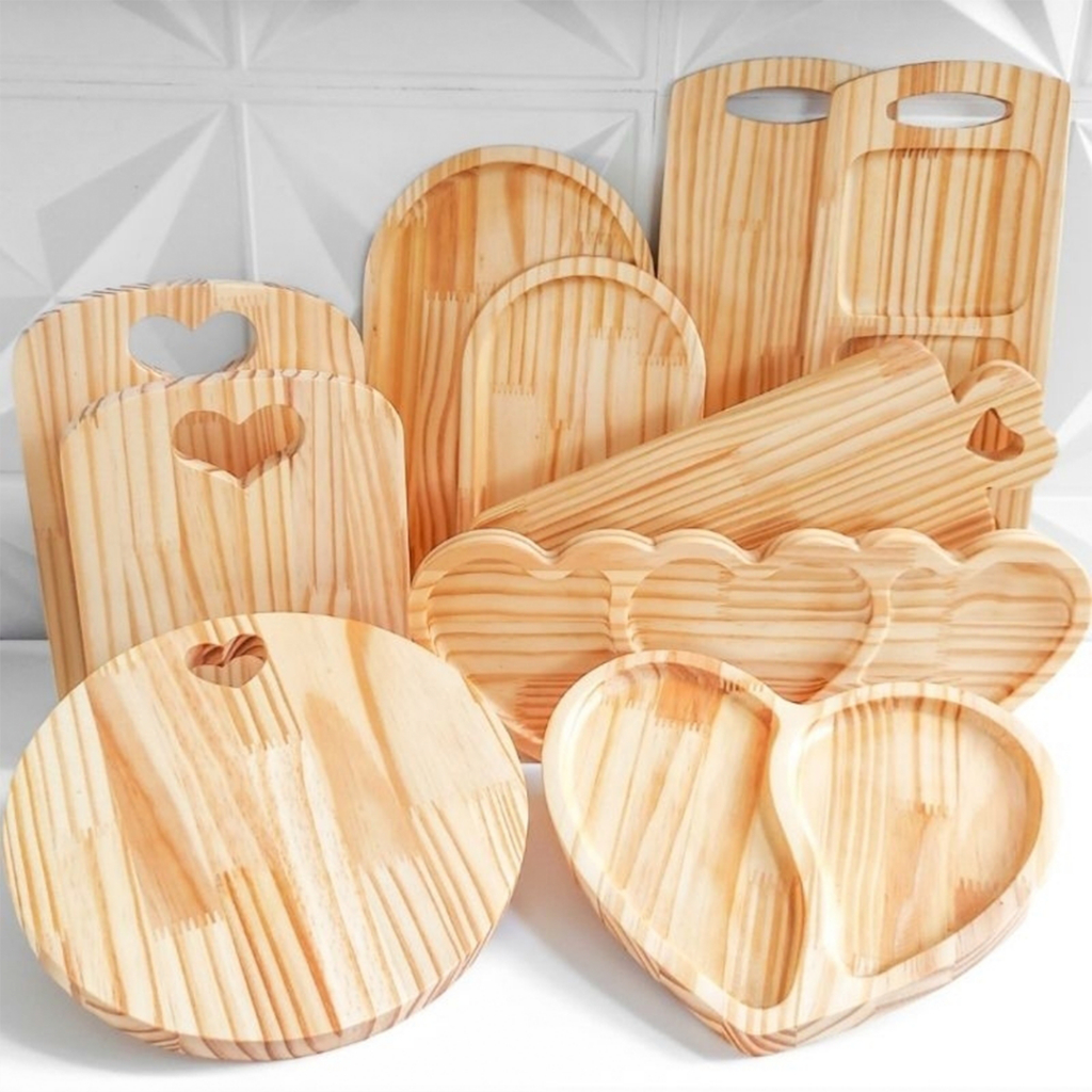 Tábuas de Frios + Petisqueira para Servir - KIT Mesa Posta Cozinha