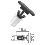 Presilha Grampo da Borracha da Porta Chevrolet Astra (01/11) Corsa (02/12) Vectra GT (06/11) VW Golf (95/99) kit com 10