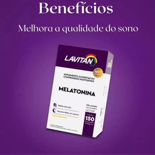 Lavitan Melatonina Sabor Morango 150 comprimidos Cimed Promocional atacado.