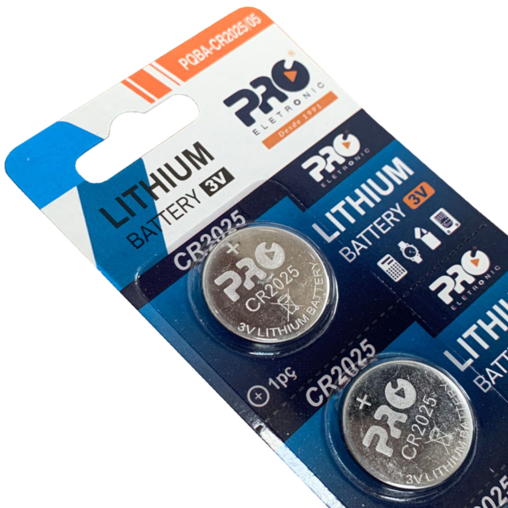 Bateria Lithium 2025 com 5 unidades - Qualidade Alta - Produto Original Proeletronic