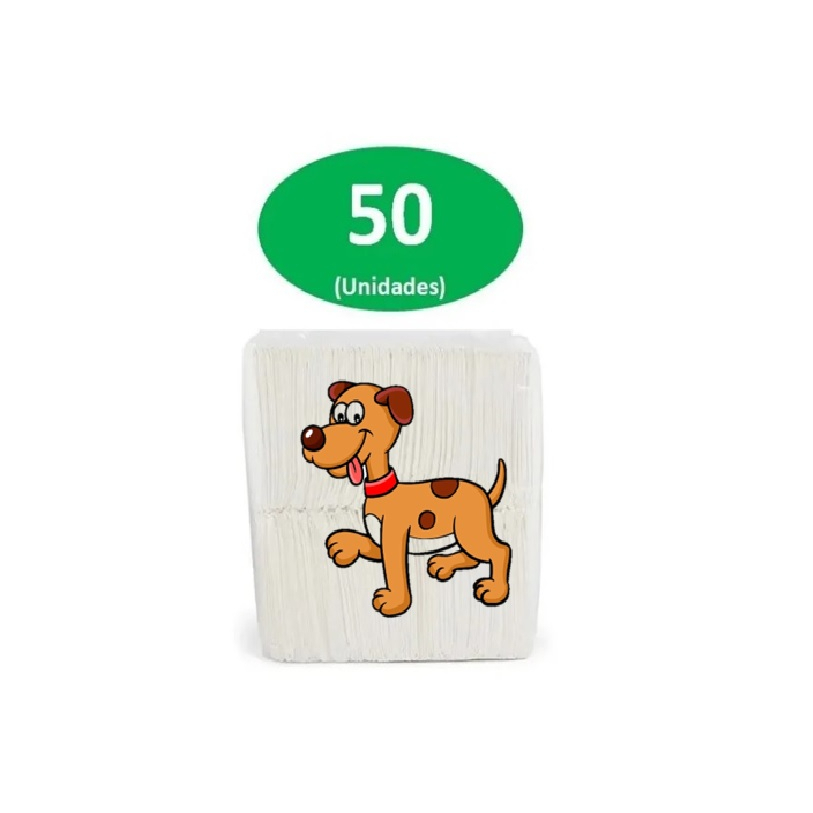 50 Tapete Higiênico Descartável Cachorro Cão Pet Tam 80X60 Supe gel