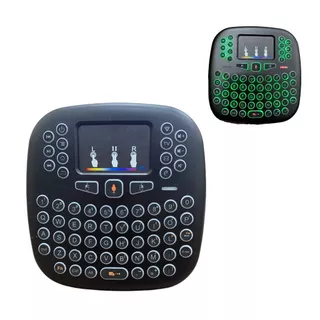Mini Teclado Controle Sem Fio Para Smart Tv Tv Box Pc Com Led RGB