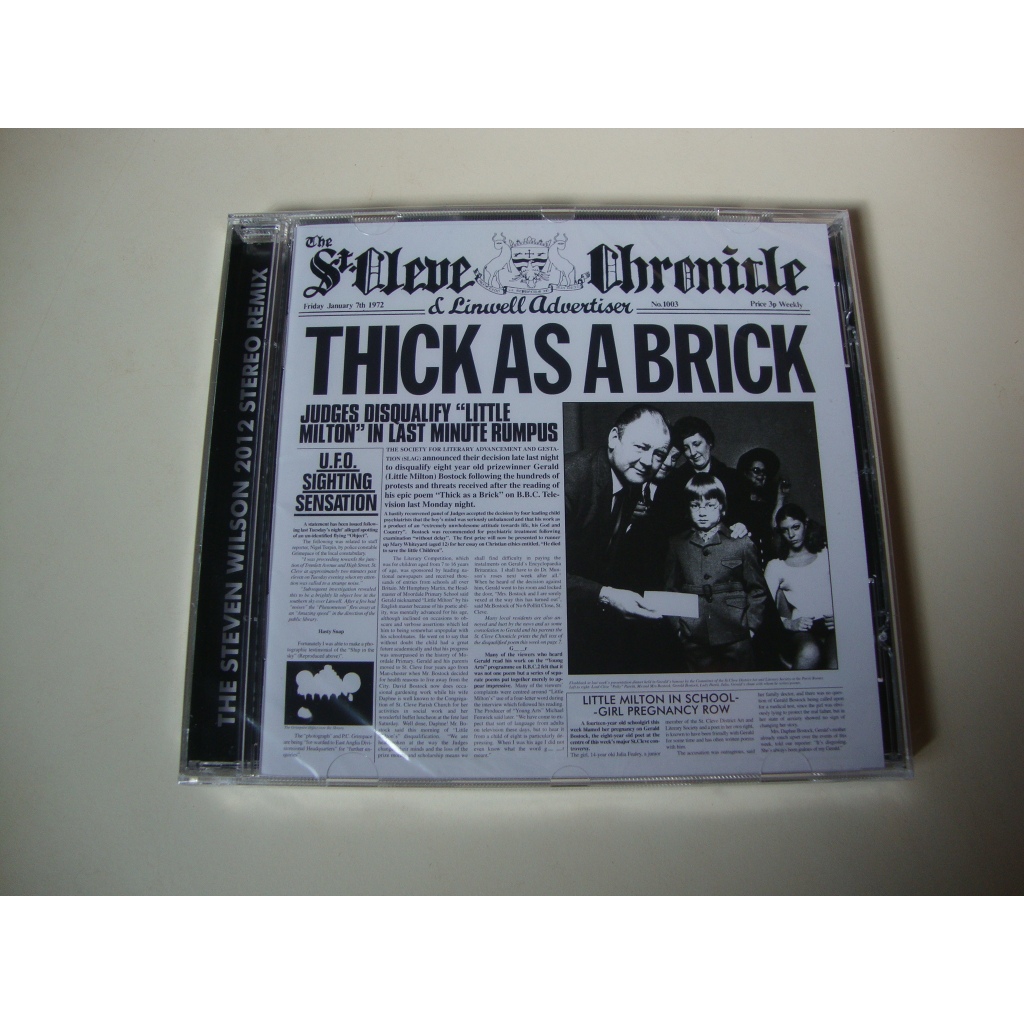 CD - Jethro Tull - Thick As A Brick - Importado, Lacrado (The Steven ...