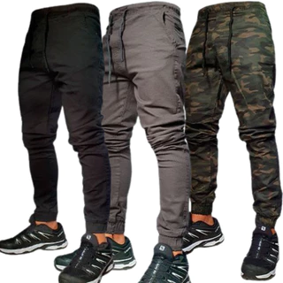 Kit 3 Calças Jogger Masculina Jeans Com Punho Elastico tecido Premium