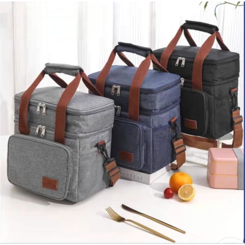Bolsa Termica 2 andar Fitness Marmita Viagem Nécessaire Eco 7715