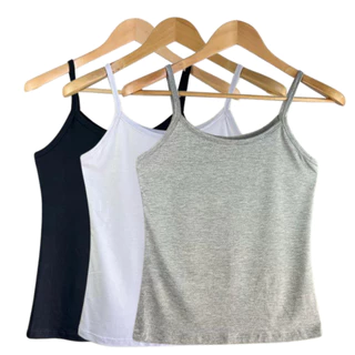 Kit 3 Regata de Alcinha Básica Feminina Casual