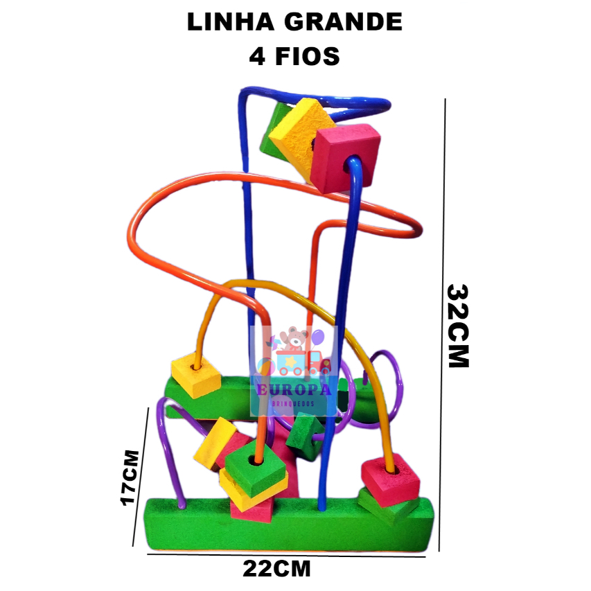 ARAMADO COM 4 FIOS LINHA DE MOVIMENTO GRANDE/BRINQUEDO PEDAGOGICO EM ...