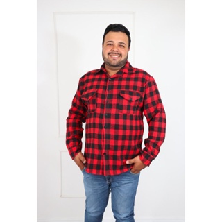 Camisa Xadrez Masculina/Flanela de manga longa