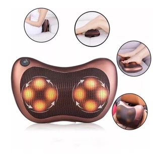 Massageador Almofada Eletrico Neck Massage Pillow Lombar Shiatsu Veicular -8028
