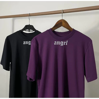 Camiseta Streetwear Roxa Angel Unissex Oversized