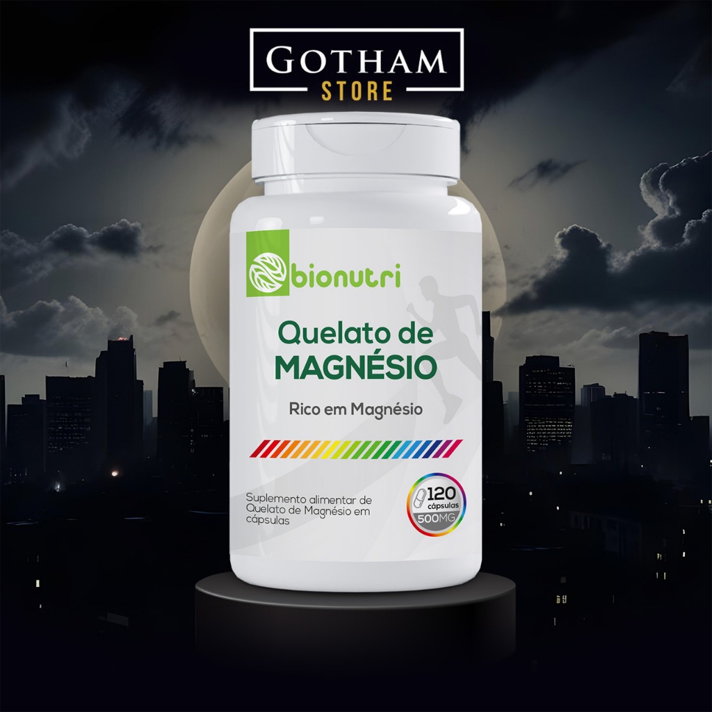 Magnésio Quelato 120 Cápsulas 500 Mg Bionutri