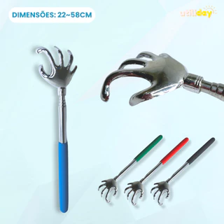 Coçador Regulável Para Costa Metal Caveira Emborrachado Unitário ou Kit c/3 25~58cm