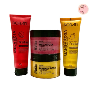 KIT ROSA MOSQUETA ou MELANCIA ou MANGA ROSA Sabonete Facial Hidratante + Esfoliante da Porán Poran