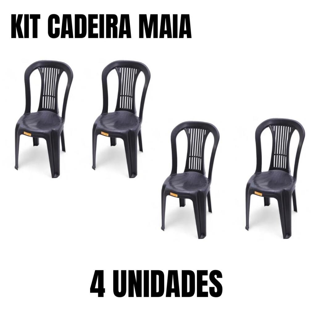 Cadeiras Maia Resistente 154kg INMETRO com Design Moderno KIT