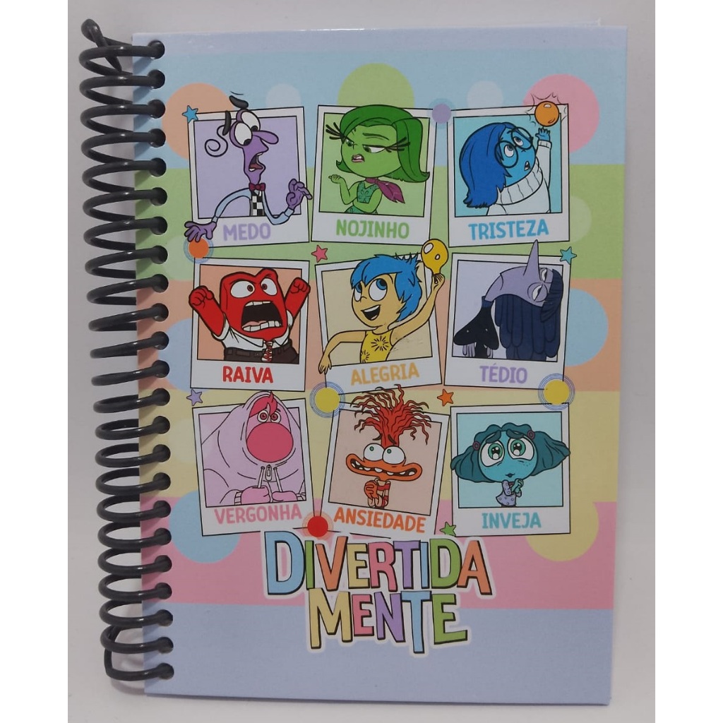 Caderno Divertida Mente 1/4 - tamanho 14cm x 20cm | Shopee Brasil