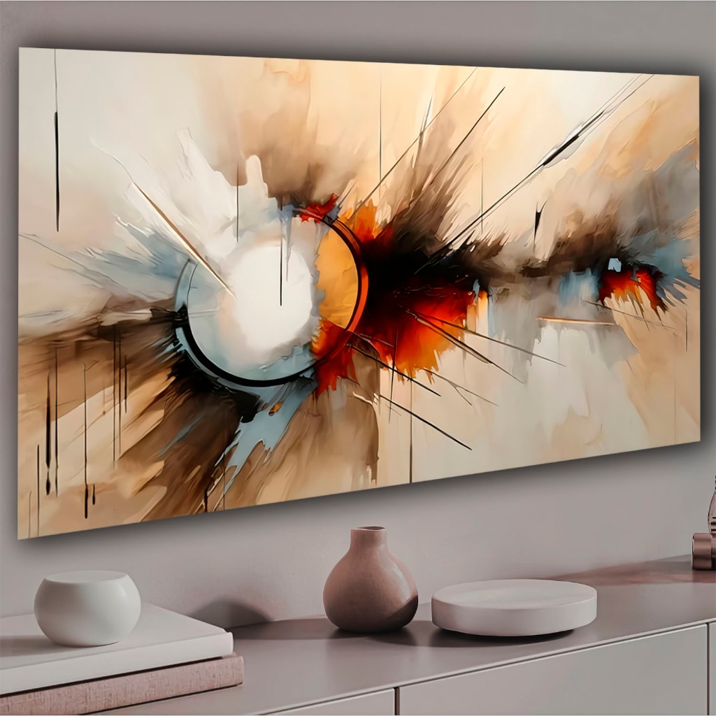 Quadros Decorativos Sala Pintura Abstrata 112X80 Grande Mdf Para Quarto Escritório Luxo
