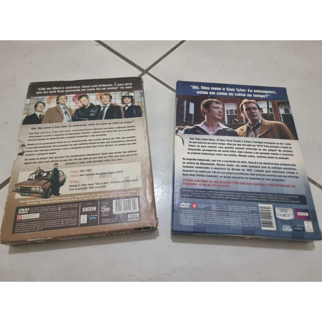 KIT Box Dvds Life On Mars Série Completa (Primeira e Segunda