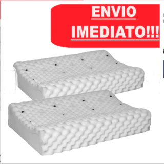 Kit 2 Travesseiro Cervical Ortopédico Magnetico anatomico com infravermelho