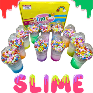 Slime Sorvete Amoeba Geleia Massinha Com Bolinhas de Isopor Colorido Meleca Brinquedo Criança