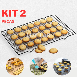 Grade Confeitaria Resfriar Alimentos Culinária Bolo Pão Cupcake Donuts Biscoito Antiaderente Prático
