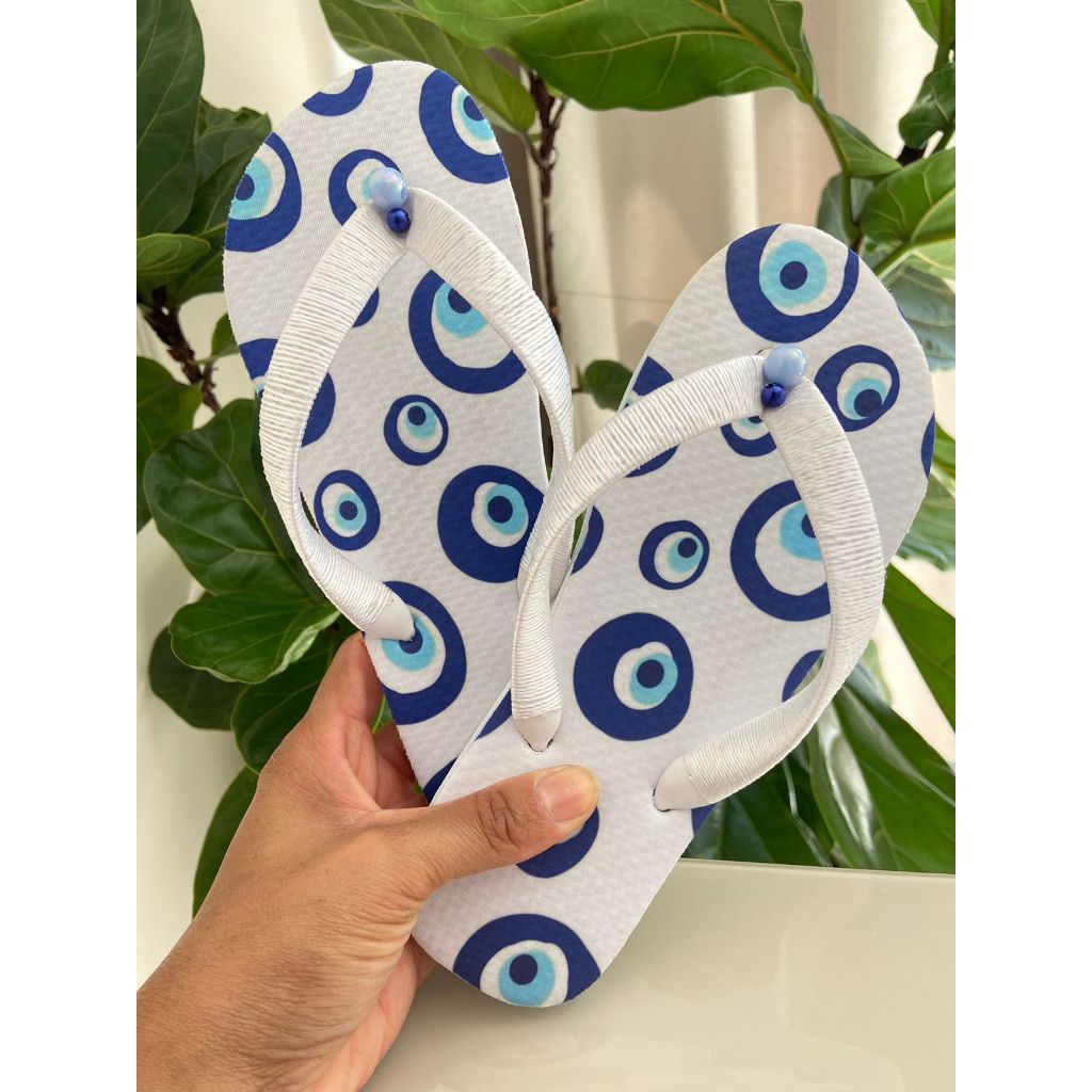 CHINELO SANDALIA OLHO GREGO DECORADO E CUSTOMIZADO ADULTO E INFALTIL ...