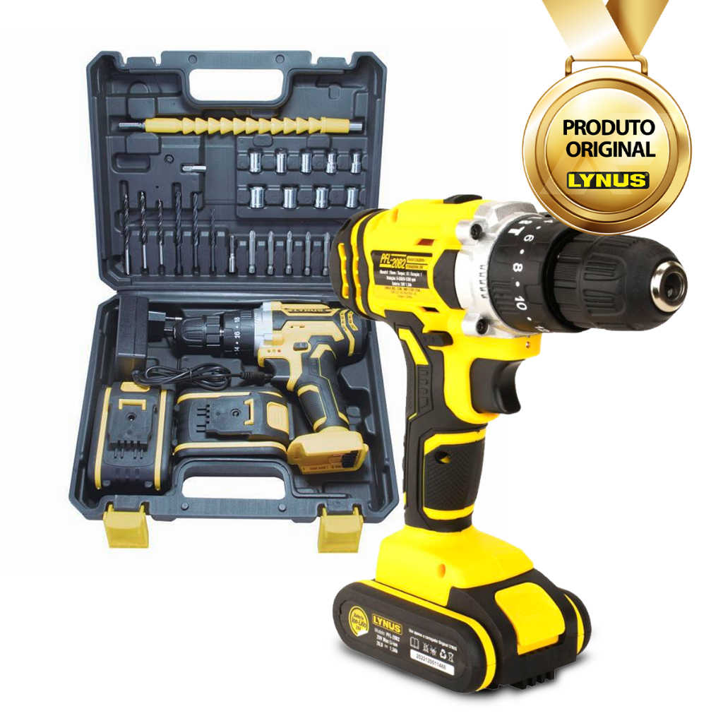 Furadeira Parafusadeira Modelo PFL-20b2 Sem Fio 2 Baterias 20v