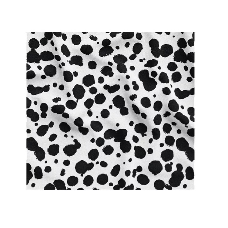 Tecido Velboa Pelúcia Estampado Dalmata Pêlo Baixo 1,5x1,50m