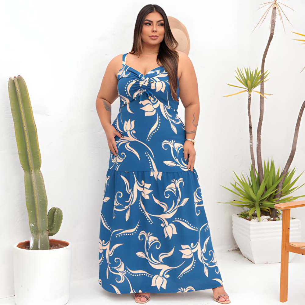 Vestido Longo Feminino Plus Size