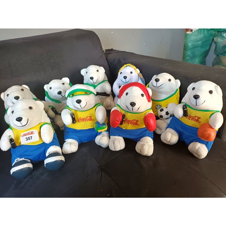 Pelúcia Urso Coca-Cola Esportistas - Olimpíadas