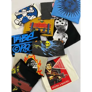 KIT 5 Camisetas - Diversas Estampas (Escolha as estampas no chat) 100% Algodão