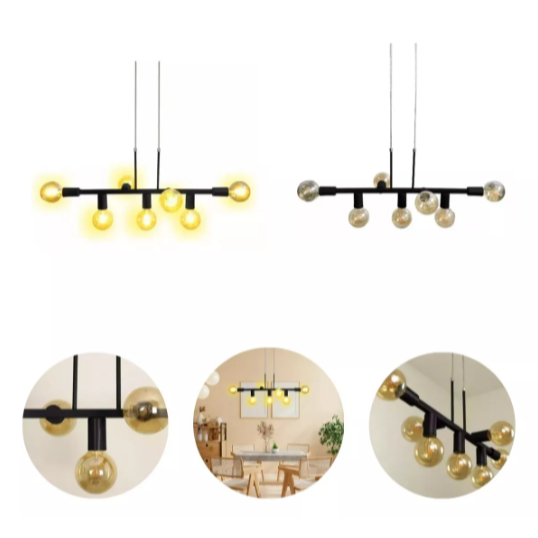 Luminaria Pendente Lustre 7 Lampadas Para Sala Cozinha Sala de Estar