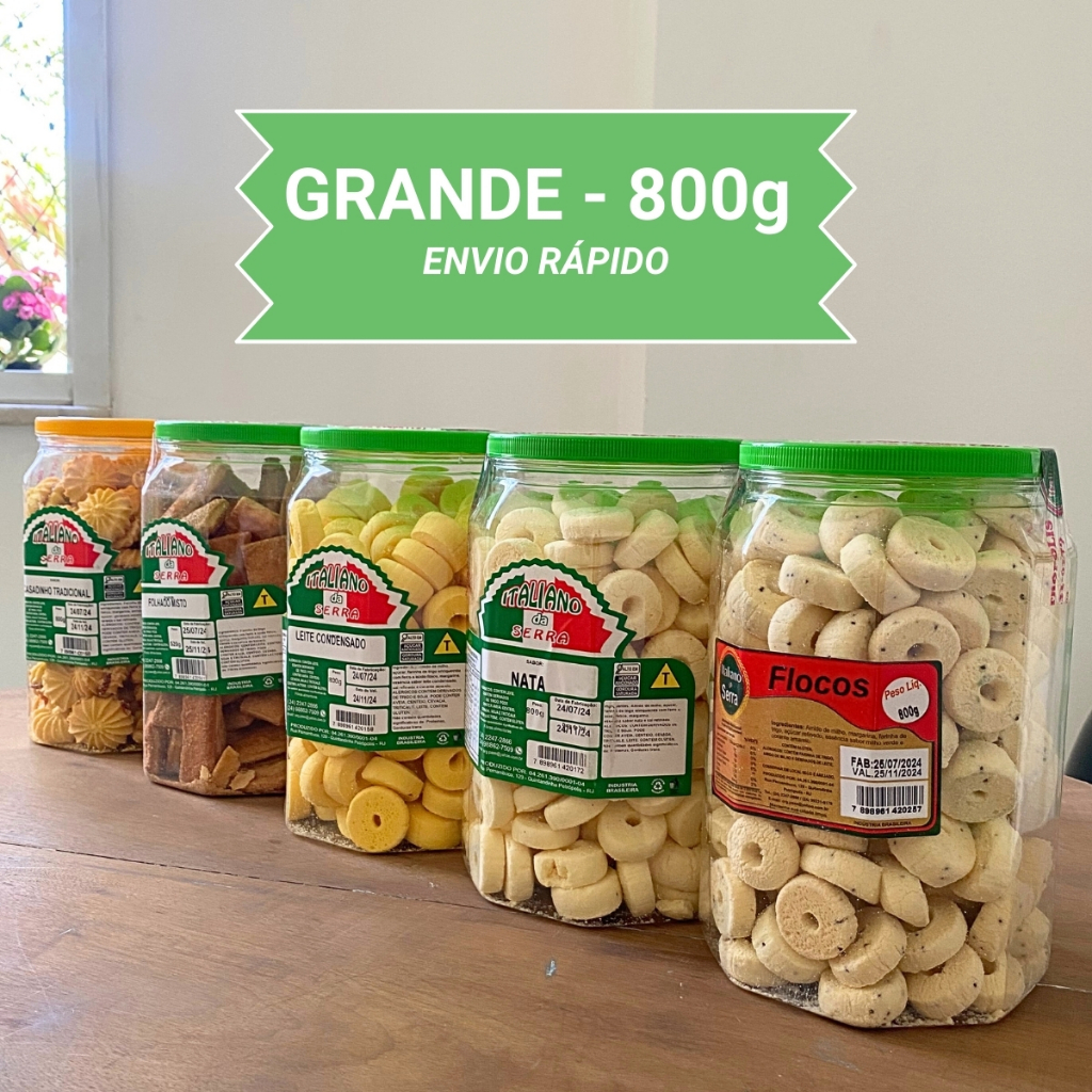 Biscoitos Amanteigados Bolachas Pote Grande 800g Delicia Para Cantinho ...