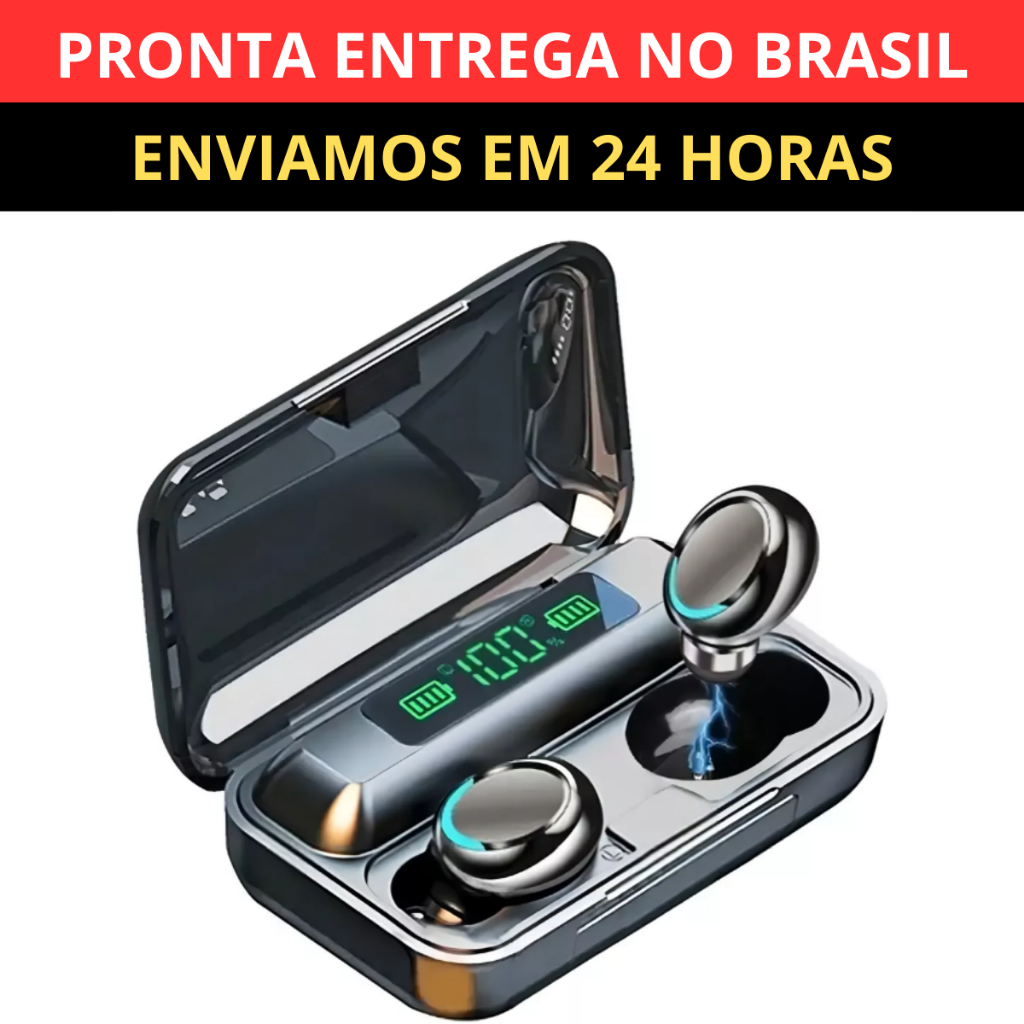 F9 Fone De Ouvido Bluetooth Redução Inteligente De Ruído Hifi De Qualidade Sonora