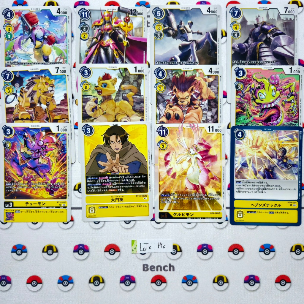 Lote Cartas Digimon Card Game Originais Japonesas DG2WS1Q Lote 14c