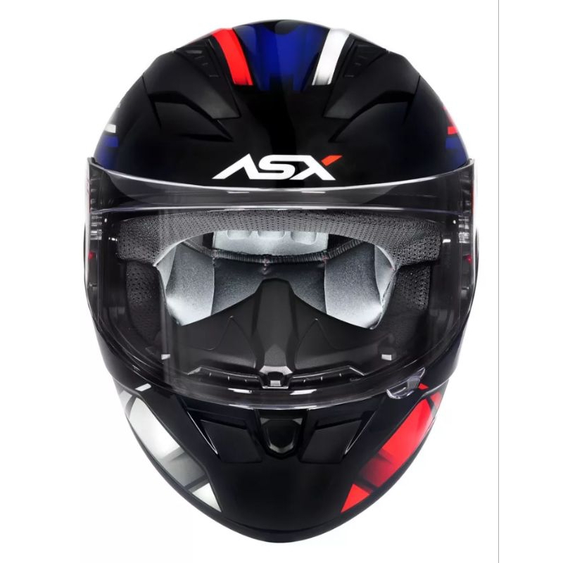 capacete asx city start preto/vermelho/azul top de linha | Shopee Brasil