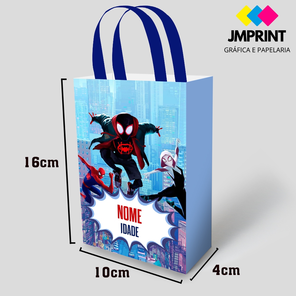 Sacolinhas Personalizadas - Homem Aranha - Aranhaverso Miles Morales