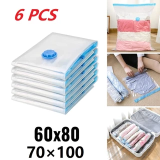 Kit 6 Saco A Vacuo 70X100 Organizador Edredom Cobertor Roupa
