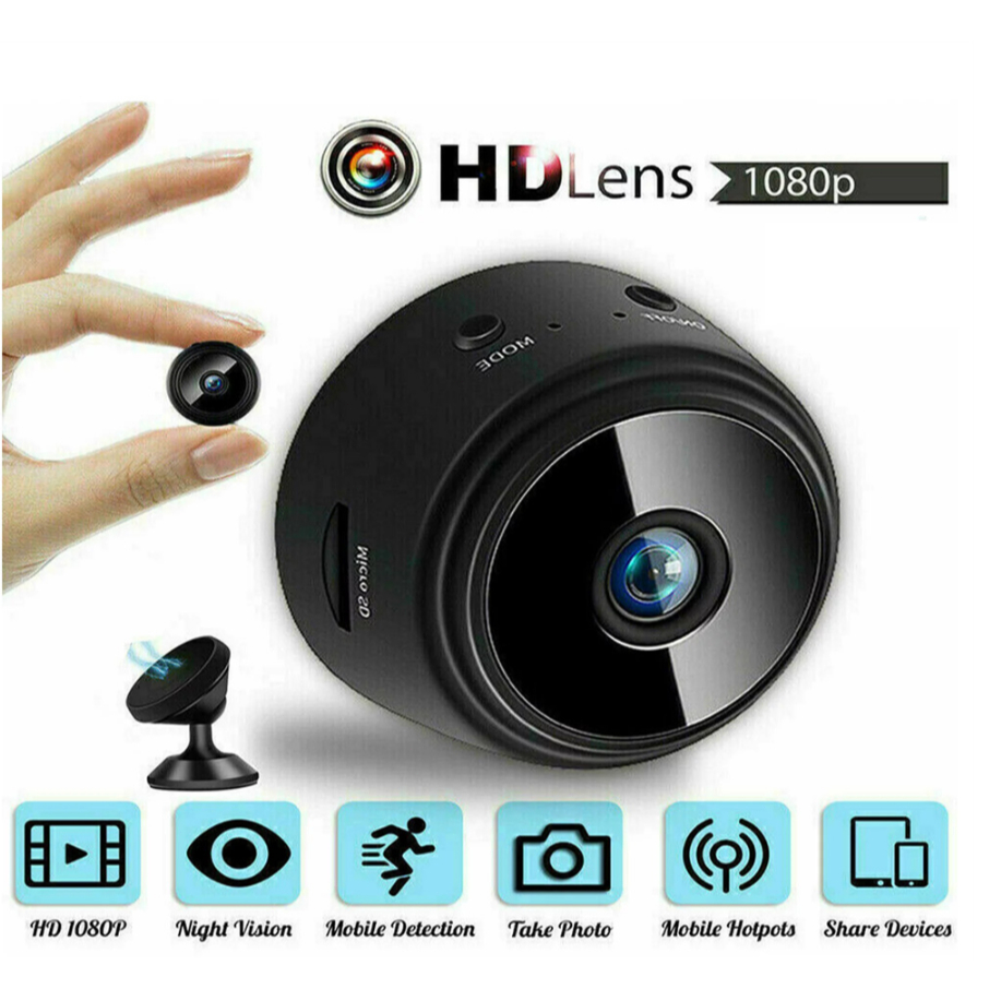 Mini Câmera De Segurança Wifi 1080p Hd Sem Fio Recarregavel Movimento ...