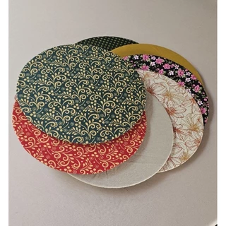 Capa de souplast redonda, 35cm de diâmetro, kit com 4 unidades, em tecido misto e ótimo acabamento.