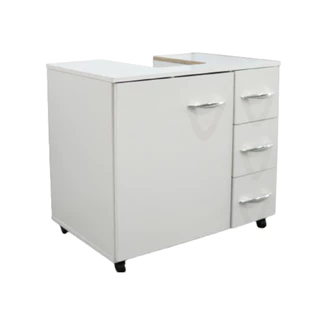 Gabinete Para Banheiro 3 Gavetas Branco Encaixe