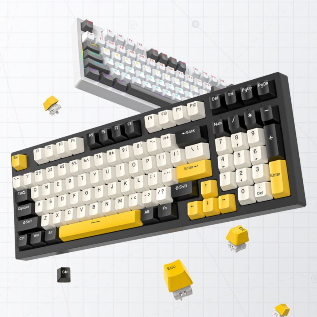 Teclado Mecânico Switch Rgb Usb Pc Ps4 Xbox Cor De Teclado Azul