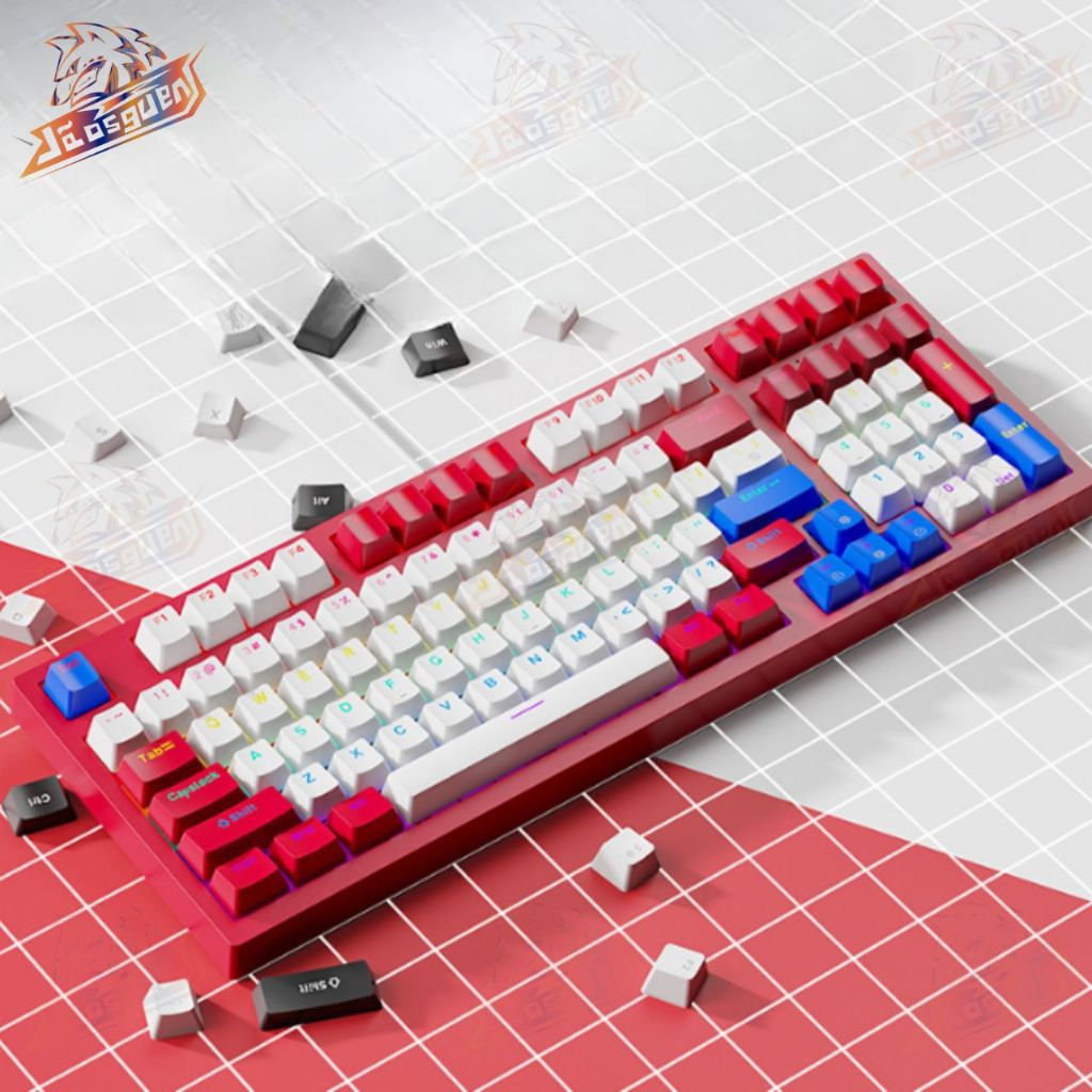 ミャー様 Teclado Mecânico Switch Rgb Usb Pc Ps4 Xbox Cor De Teclado Azul