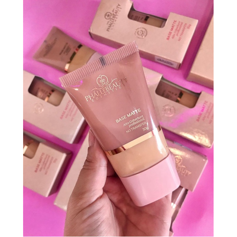 Base Matte alta cobertura não transfere - PhalleBeauty | Shopee Brasil